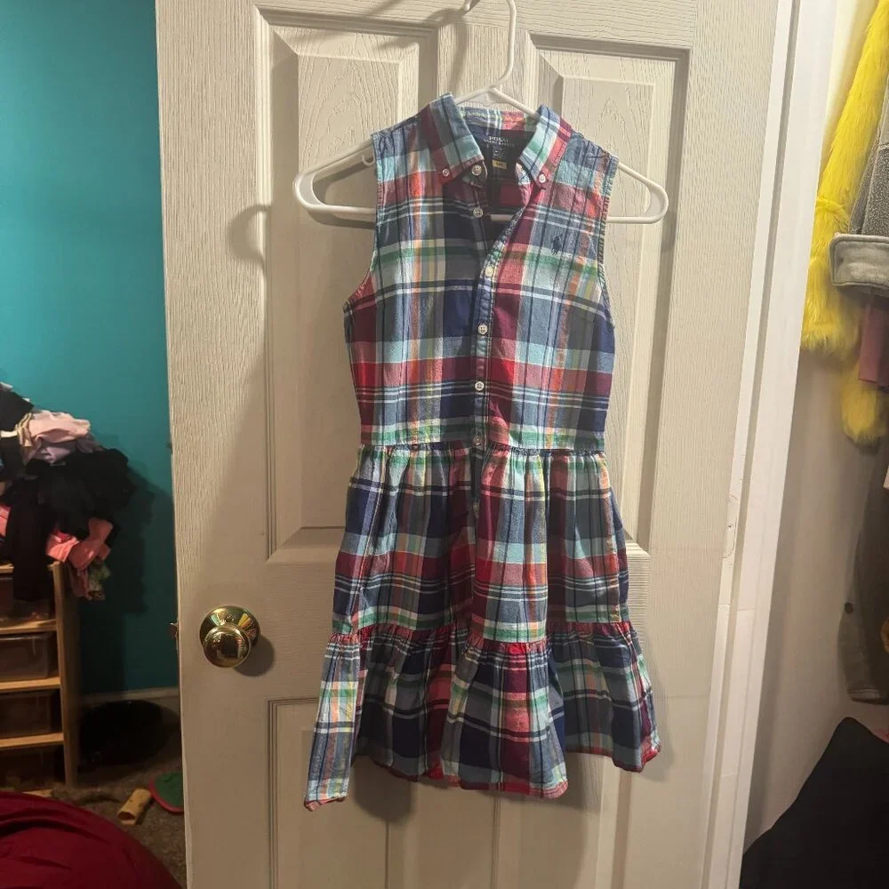 Ralph Lauren plaid madras dress - girls 10/12